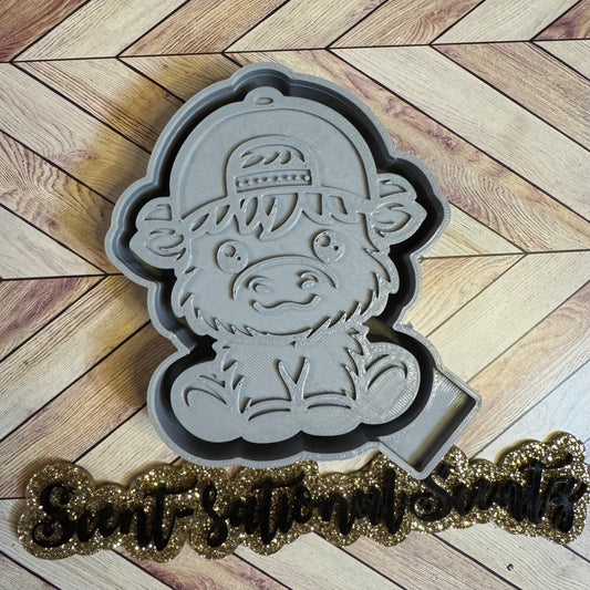 Cow w/Cap Freshie Mold