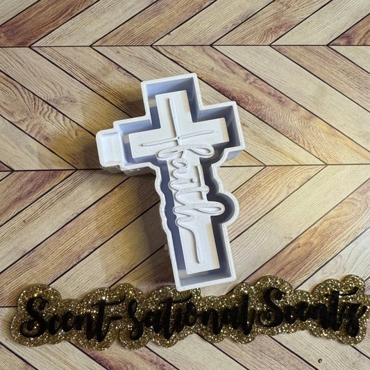 Small Faith Cross Freshie Mold