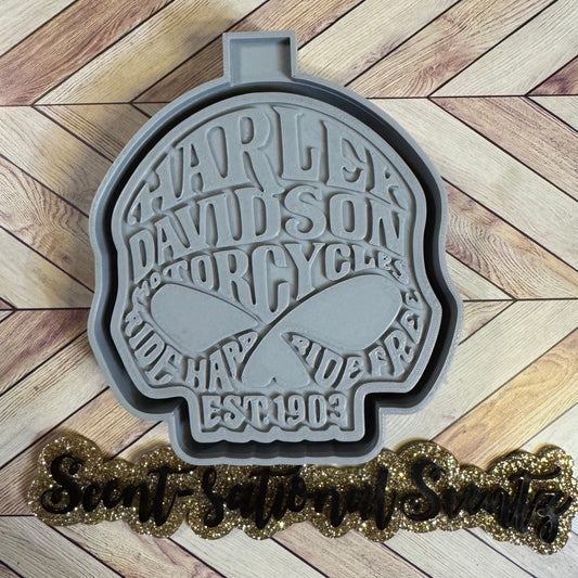 HD Motorcycles Skull Freshie Mold(160)