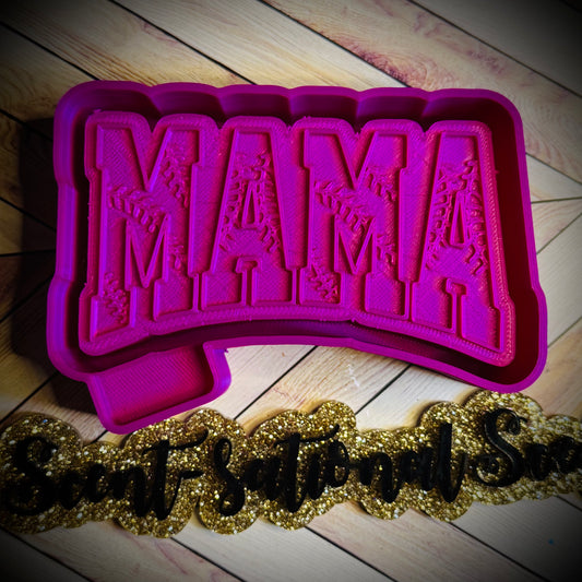 Mama Baseball Stitches Freshie Mold