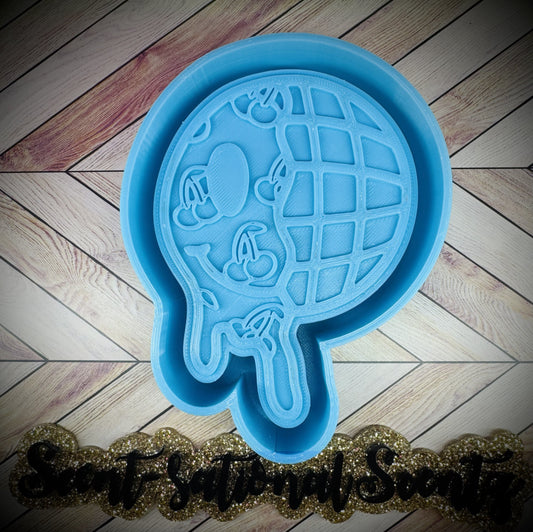 Drip Cherry Disco Happy Face Freshie Mold