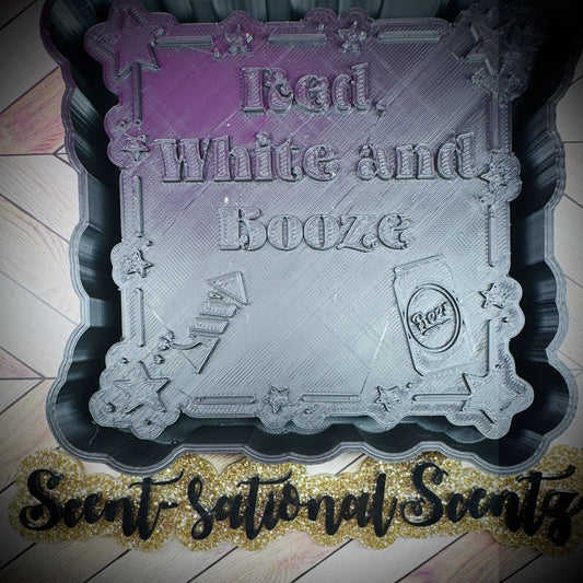 Red White And Booze Freshie Mold