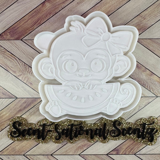 Monkey Watermelon Freshie Mold(123)