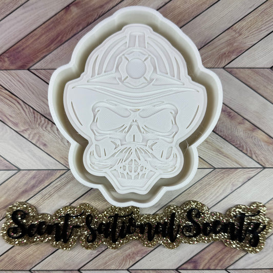 Skelly Fireman Freshie Mold- (225)